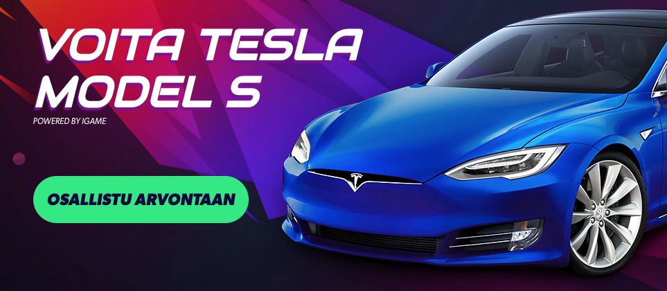 Voita Tesla Model S. Powered by iGame. Osallistu arvontaan?