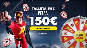 Talleta 50€, pelaa 150€. Lunasta bonus!